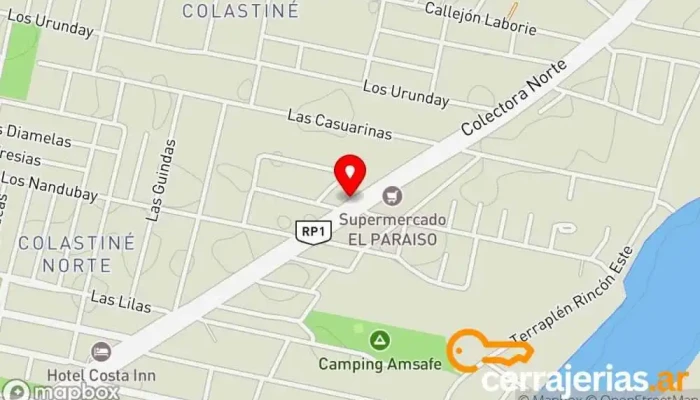 mapa de EL TALLER DE ABERTURAS Comercio, Herrero, Carpintero en Santa Fe de la Vera Cruz