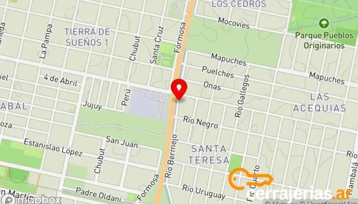 mapa de El Trueque Aberturas Carpintero en Roldán