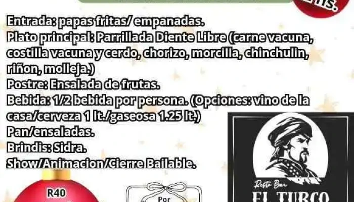 El Turco Resto -  Bar Carta - Albardón