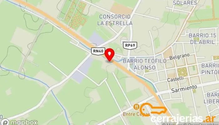 mapa de El Turco Resto-Bar Bar en Albardón