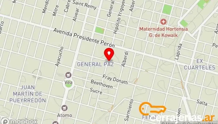 mapa de Ente De Prevencion Ciudadana y Gestion Ambiental - Ex. EDECOM Oficina de gobierno local en Río Cuarto
