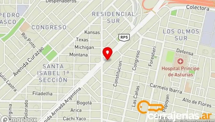 mapa de Escaleras Caracol Herrero, Proveedor de puertas para garaje en DGF