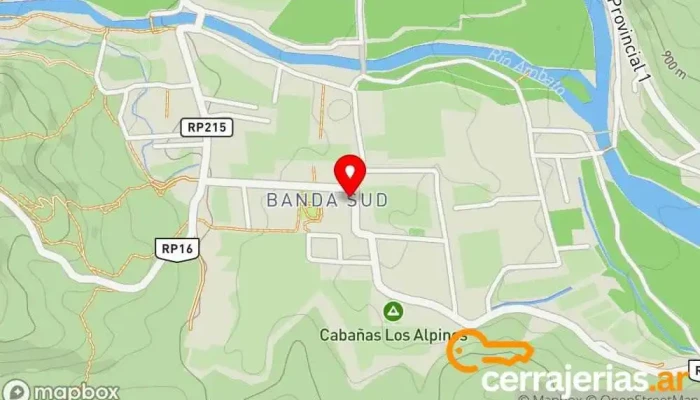 mapa de Escuela N° 373 La Banda Sud Escuela en La Puerta