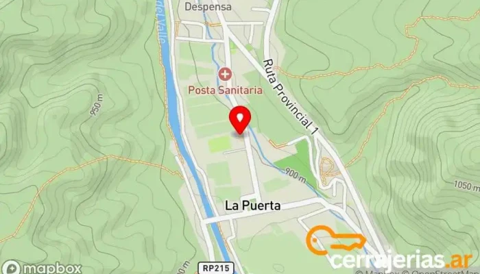 mapa de Escuela Secundaria N° 26 La Puerta Escuela en La Puerta