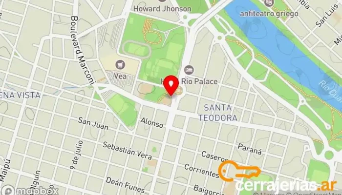 mapa de Escuela Superior de Bellas Artes Libero Pierini Escuela comunitaria en Río Cuarto