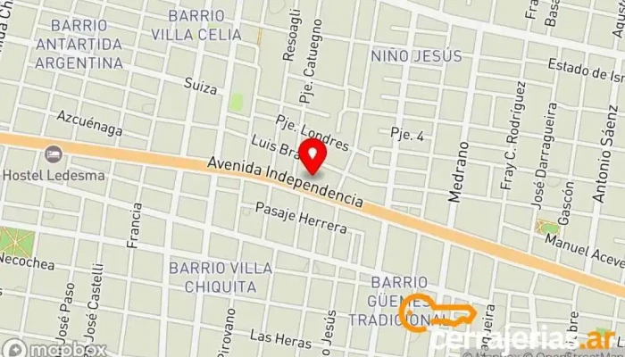 mapa de Eseica Mec S.R.L. Tienda de materiales para la construcción, Pinturería, Tienda de suministros para cubiertas y tejados en Corrientes