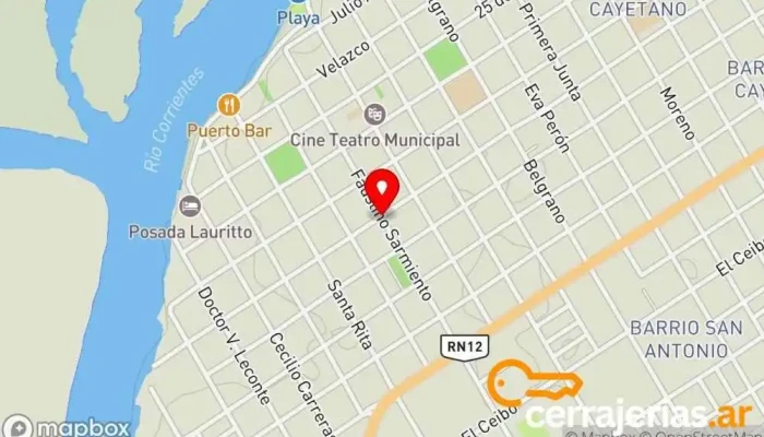 mapa de Esquina  en Esquina