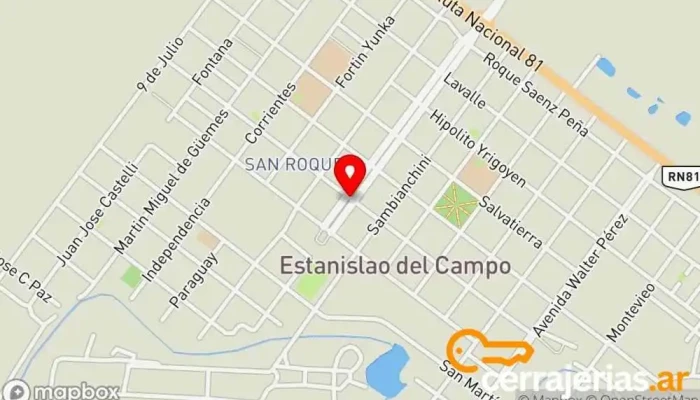 mapa de Estanislao del Campo  en Estanislao del Campo