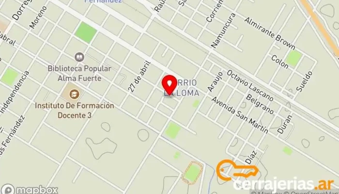 mapa de ETA Puertas & Ventanas Proveedor de puertas en Fernández