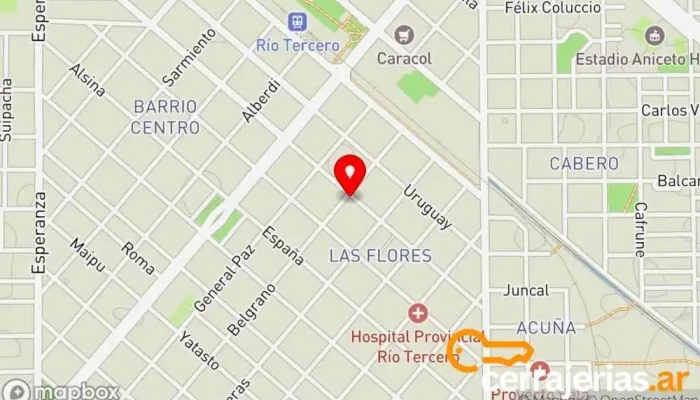 mapa de Expo Aberturas Oficinas de empresa en Río Tercero