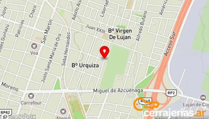 mapa de Fabián Mercado Soldador, Albañil, Jardinero, Tienda de artículos de fontanería en Luján de Cuyo
