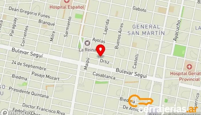 mapa de Fábrica de aberturas en madera Santa Maria Carpintería en Rosario