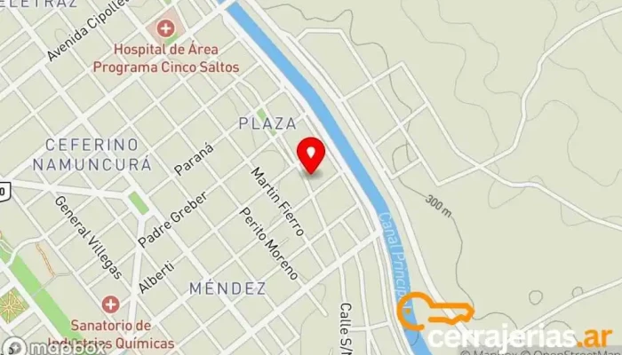mapa de Fabrica de aberturas  en Cinco Saltos