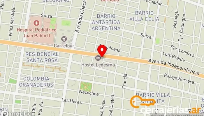 mapa de Fábrica de Puertas  en HJP