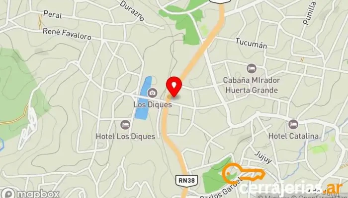 mapa de Fabro Maderas Establecimiento de venta de madera en Huerta Grande