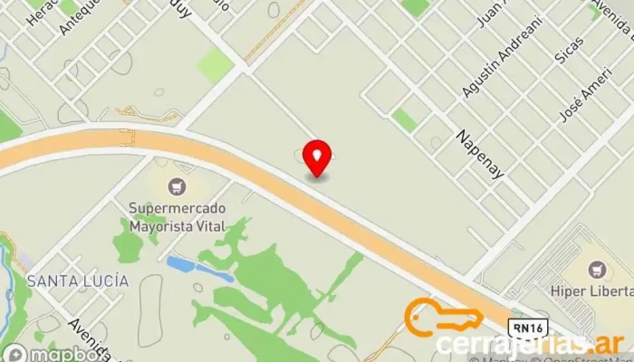mapa de Familia Bercomat | Metalúrgico y Corralón | Ruta 16 Resistencia Proveedor de materiales de construcción en Resistencia