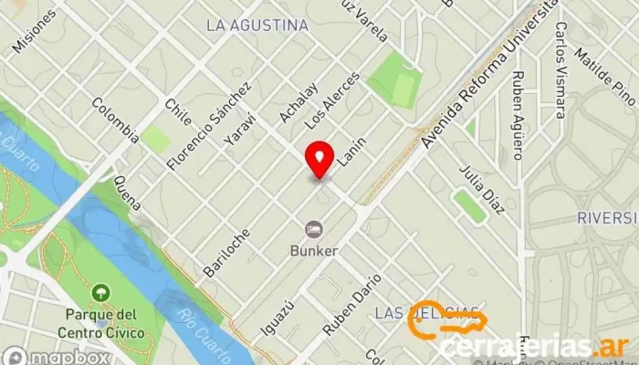 mapa de Ferrenorte Ferreteria Ferretería en Río Cuarto