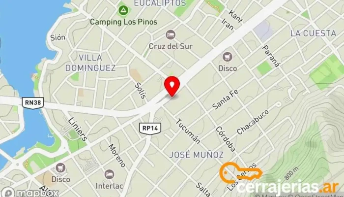mapa de Ferreplaza Ferreteria Ferretería, Cerrajero en Villa Carlos Paz