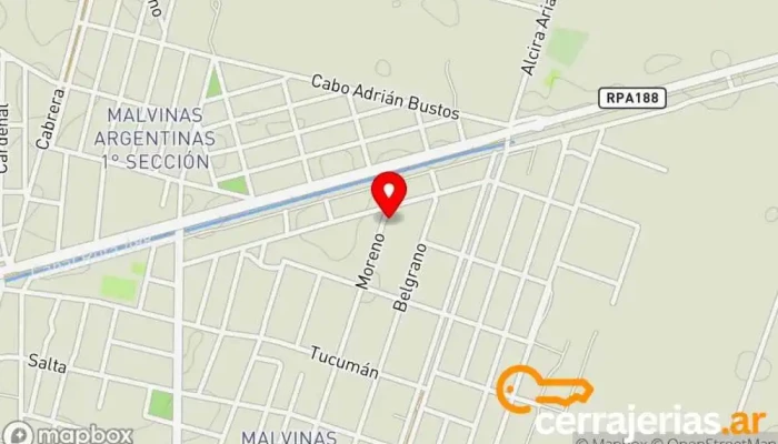 mapa de Ferretería Cáceres Tienda de herramientas en Malvinas Argentinas