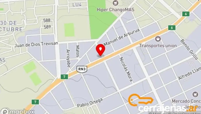 mapa de FORTE Industrial Tienda de herramientas en U9003 Comodoro Rivadavia