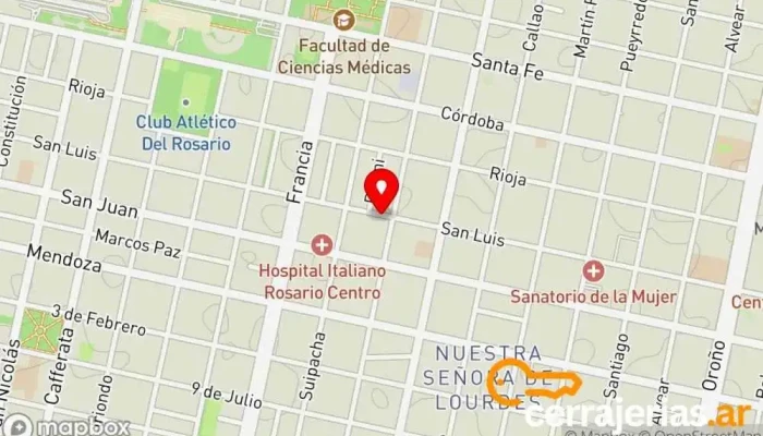 mapa de Full Herrajes Tienda de materiales para la construcción, Tienda de herramientas en Rosario