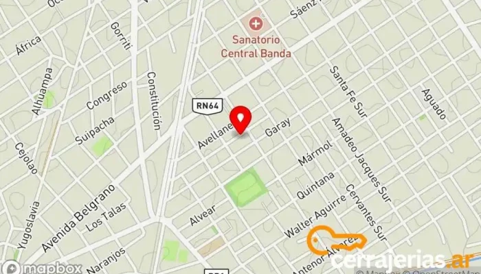 mapa de Galpón venta Melamina Taller de instalación de puertas y ventanas en La Banda