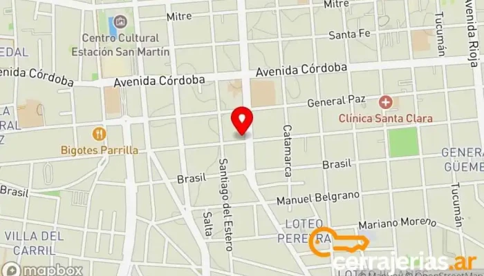 mapa de Gamma Hogar - Sucursal Alem Tienda de muebles en DUG