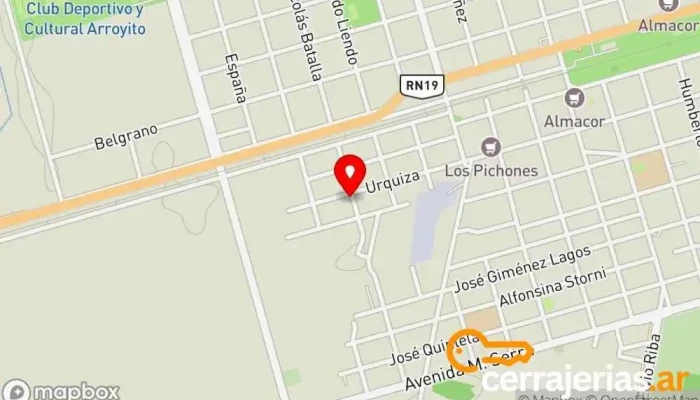 mapa de GINO ABERTURAS Carpintero en Arroyito