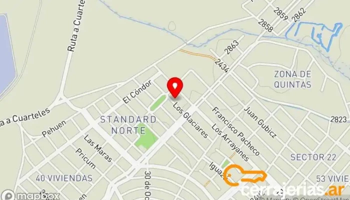 mapa de GLOBOCRISTAL DECORACIONES Comercio en U9000 Comodoro Rivadavia