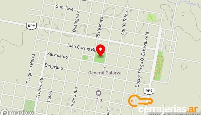 mapa de Gral. Galarza  en Gral. Galarza