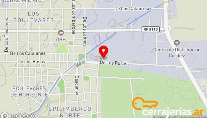 mapa de Hamsa Carpinteria de Aluminio S.R.L. Fábrica en Córdoba