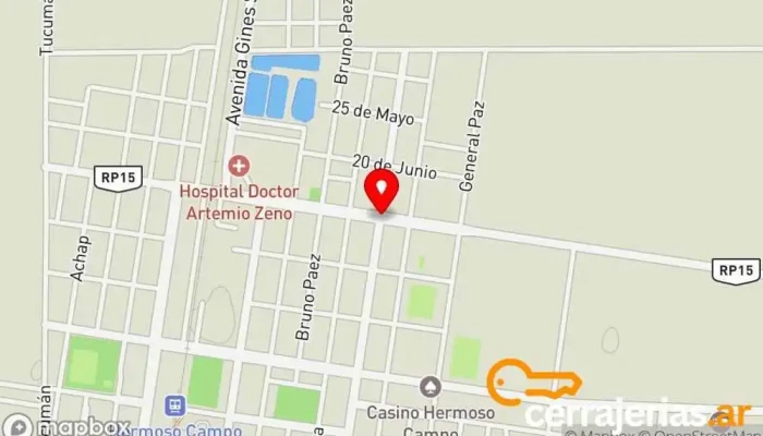 mapa de Hermoso Campo Urbanización en Hermoso Campo