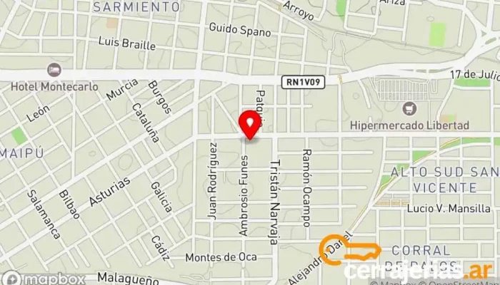 mapa de Herracenter SRL Ferretería en BQX
