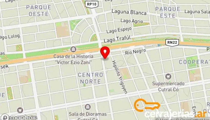 mapa de HERRAJES TITO Tienda de artículos para el hogar en Cutral Co