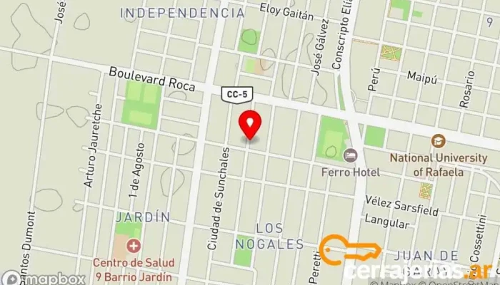 mapa de Herrería Enzo Duarte Herrero en Rafaela