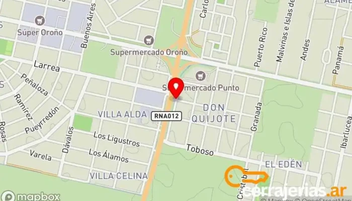 mapa de Herrería Sparta hierro y madera Roldán Herrero en Roldán