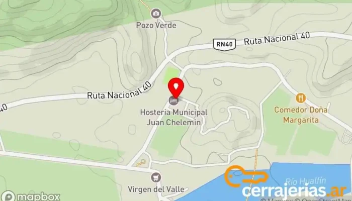 mapa de Hostería Municipal de Hualfín 