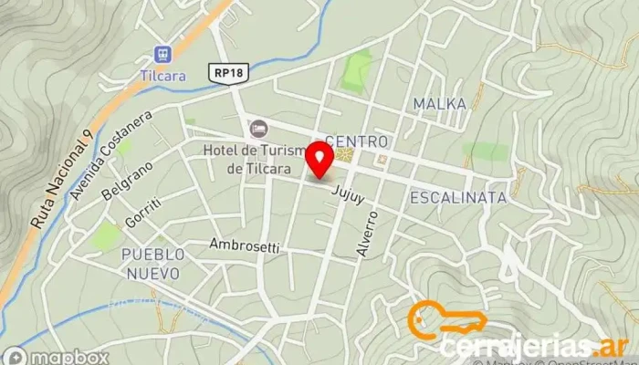 mapa de Hotel Boutique Vientonorte Hotel en Tilcara