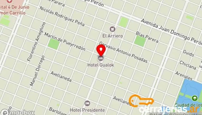 mapa de Hotel Gualok Complejo hotelero en Sáenz Peña