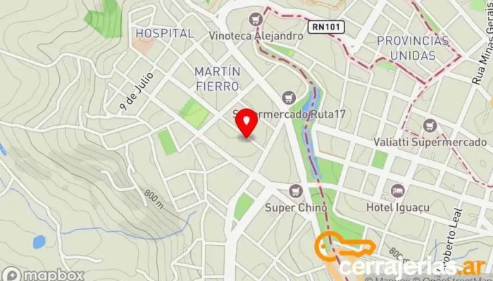 mapa de Hs  en Bernardo de Irigoyen