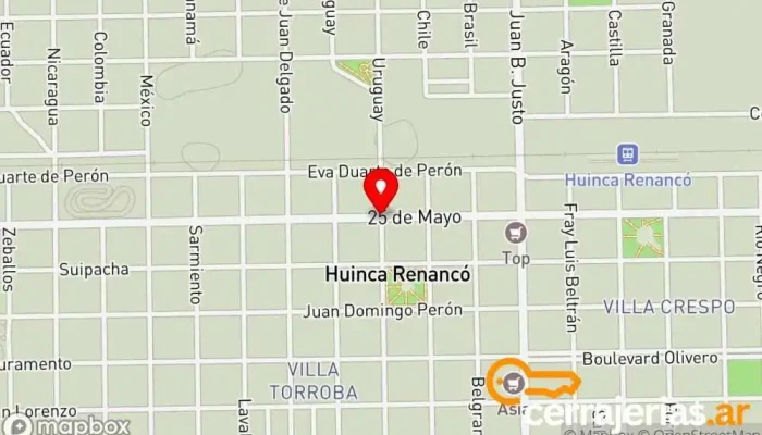 mapa de Huinca Renanco  en Huinca Renanco