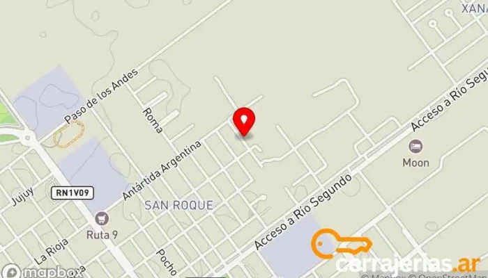 mapa de Iglesia Alianza Pastoral Cristiana Córdoba, Río Segundo Iglesia evangélica en Río Segundo