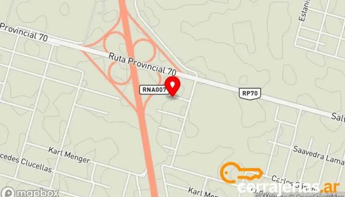 mapa de IGNOVA Vidrios & Aberturas Empresa constructora, Fábrica en Recreo
