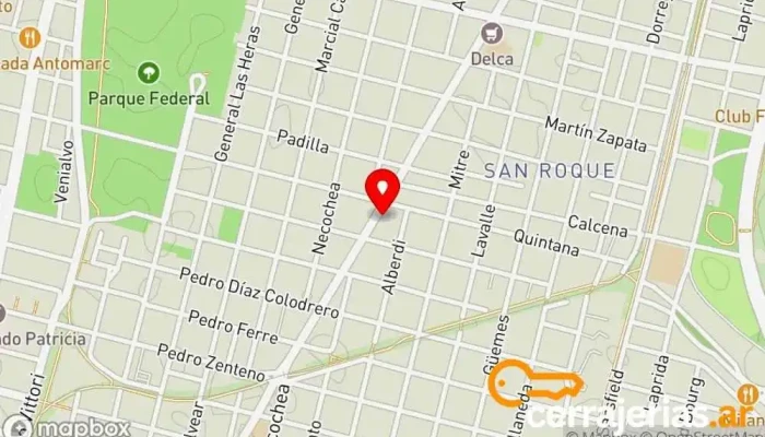 mapa de IL GATTO CERRAJERIA ( 24hs solo emergencia) Cerrajero, Tienda de repuestos para automóviles en Santa Fe de la Vera Cruz