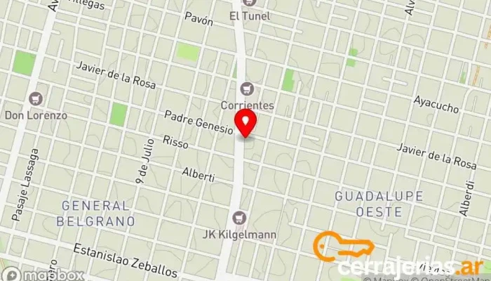 mapa de Il Gatto Cerrajeria Cerrajero en Santa Fe de la Vera Cruz