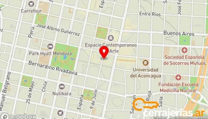 mapa de Il Marconi Cajas Fuertes Servicio de duplicación de llaves, Cerrajero, Tienda de cajas fuertes en ALK