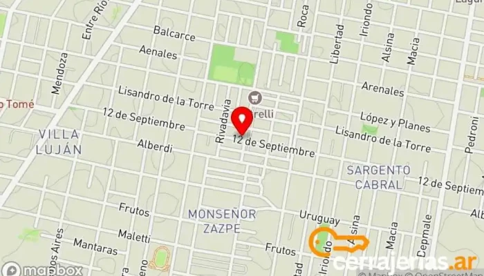mapa de J & M Vidriería Tienda de cristales en Santo Tomé