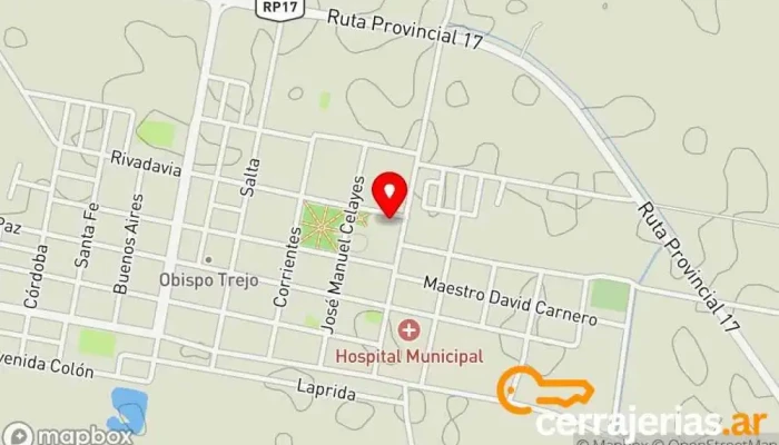 mapa de Jardin De Infantes Ulises Elian Morello Escuela en Obispo Trejo