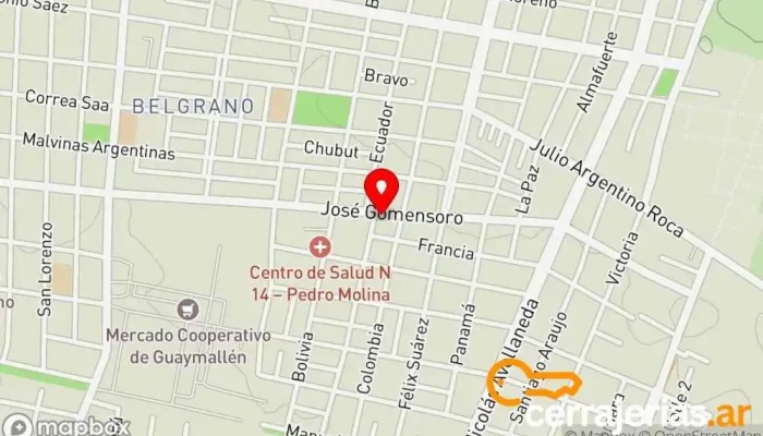 mapa de JD amoblamientos Carpintero en Villa Nueva