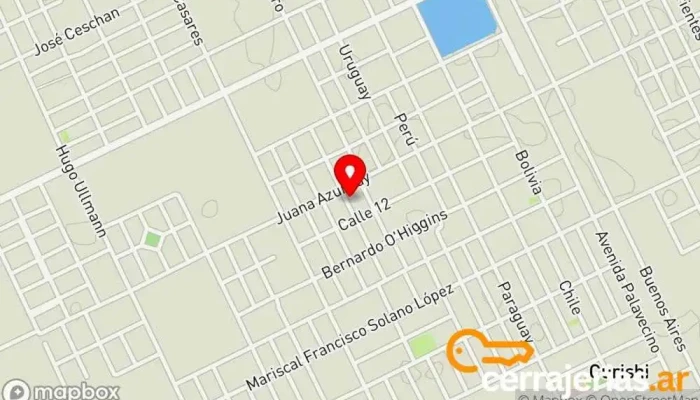 mapa de JTB. MUEBLES Y ABERTURAS Fábrica de muebles en Juan José Castelli